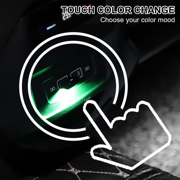 2 PCS Car USB Atmosphere Light LED ไฟประดับตกแต่ง, Colorful Adjustable