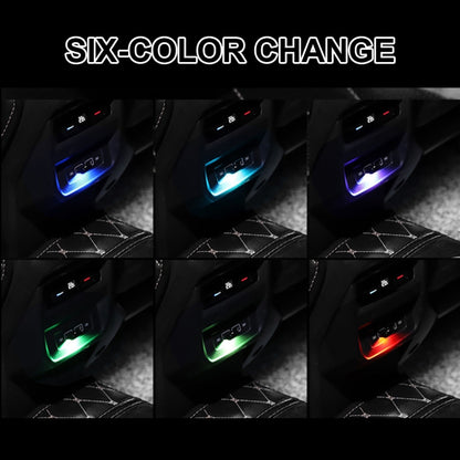 2 PCS Car USB Atmosphere Light LED ไฟประดับตกแต่ง, Colorful Adjustable