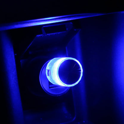 10 PCS รถตกแต่ง USB Universal LED Atmosphere Lamp, White, Ice Blue, Purple, Red, Yellow, Deep Blue, Colorful Flash, Colorful Slow Flash