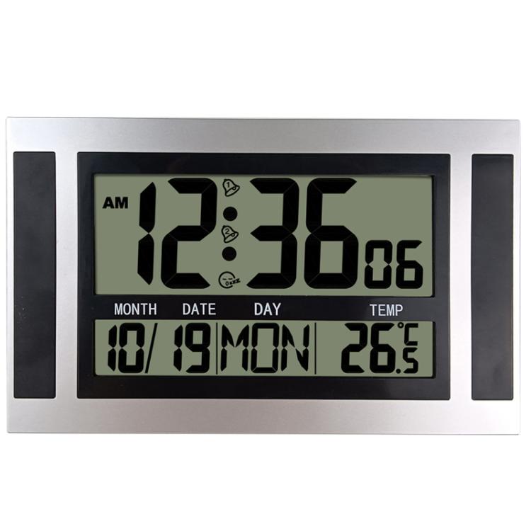 หน้าจอ LCD ขนาดใหญ่ นาฬิกาติดผนัง นาฬิกาปลุกอิเล็กทรอนิกส์แบบมินิมอล, Large Screen LCD