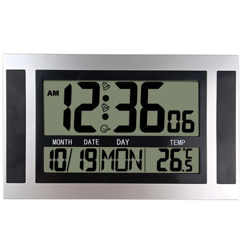 หน้าจอ LCD ขนาดใหญ่ นาฬิกาติดผนัง นาฬิกาปลุกอิเล็กทรอนิกส์แบบมินิมอล, Large Screen LCD