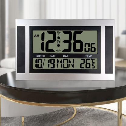 หน้าจอ LCD ขนาดใหญ่ นาฬิกาติดผนัง นาฬิกาปลุกอิเล็กทรอนิกส์แบบมินิมอล, Large Screen LCD