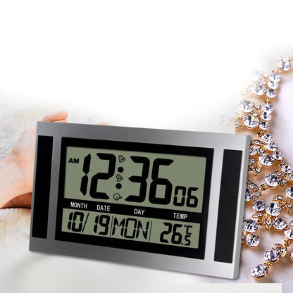 หน้าจอ LCD ขนาดใหญ่ นาฬิกาติดผนัง นาฬิกาปลุกอิเล็กทรอนิกส์แบบมินิมอล, Large Screen LCD