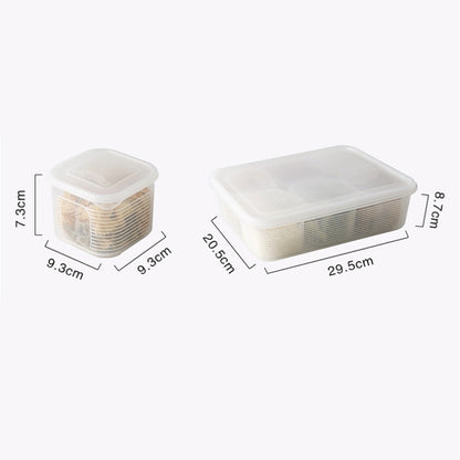 A2958 กล่องถนอมอาหารสำหรับแช่ตู้เย็นพร้อมฝาปิด, Small, 6-pieces / Sets