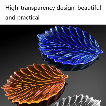 ถาดผลไม้และชั้นวางของอะคริลิครูปใบไม้สไตล์:, Dish (Transparent), Dish (Blue), Dish (Amber), Dish (Purple), Shelf (Golden), Shelf (Black)