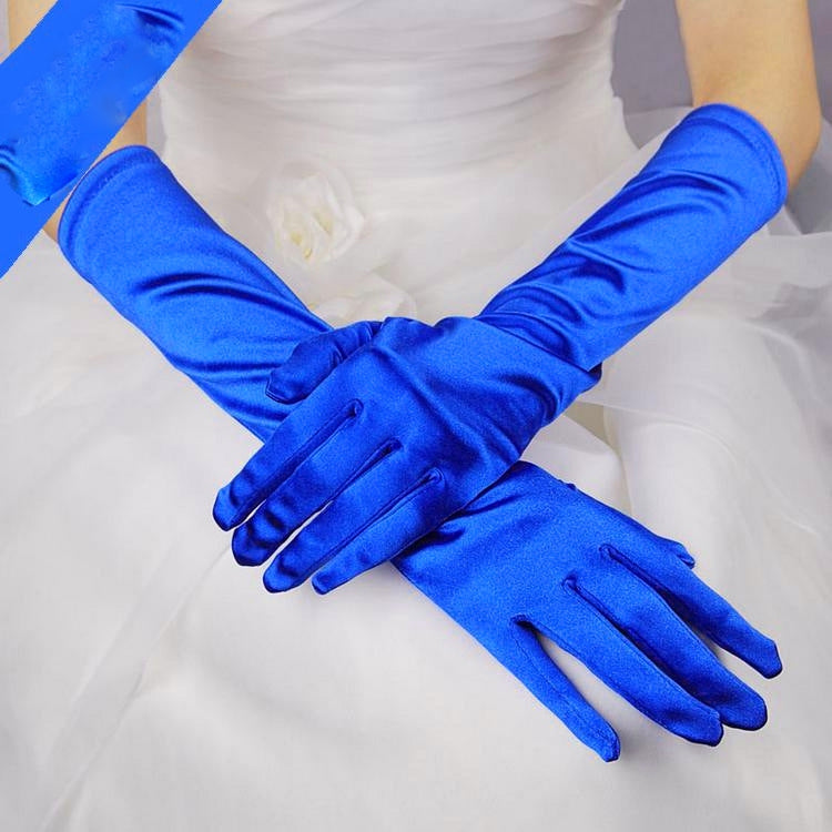 ถุงมือเจ้าสาว Satin Long Vintage Travel Sunscreen Dress ถุงมือแต่งงาน