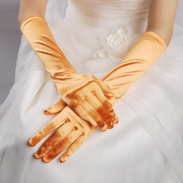 ถุงมือเจ้าสาว Satin Long Vintage Travel Sunscreen Dress ถุงมือแต่งงาน
