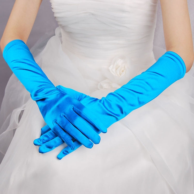 ถุงมือเจ้าสาว Satin Long Vintage Travel Sunscreen Dress ถุงมือแต่งงาน
