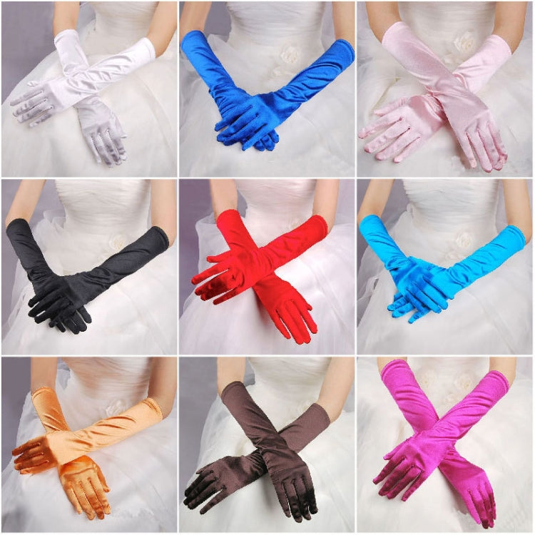 ถุงมือเจ้าสาว Satin Long Vintage Travel Sunscreen Dress ถุงมือแต่งงาน