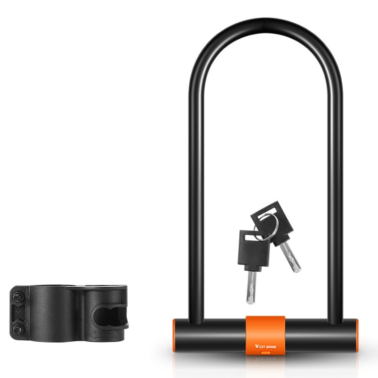 จักรยาน WEST BIKING Carbon Steel Anti-Shear Anti-Theft U-Lock, Only Lock, Lock+Cable