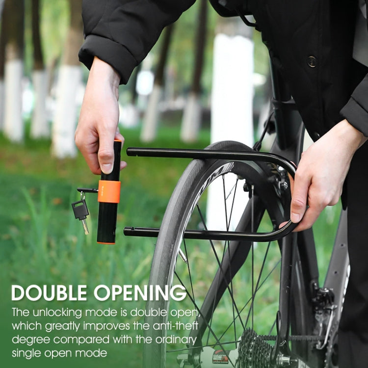 จักรยาน WEST BIKING Carbon Steel Anti-Shear Anti-Theft U-Lock, Only Lock, Lock+Cable