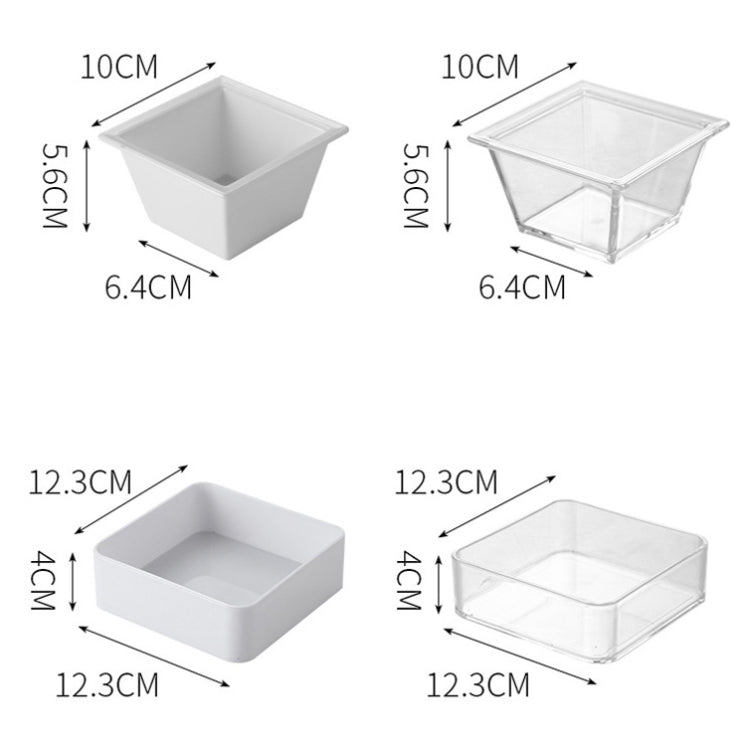 จานสแน็คทรงเรขาคณิต 2 ชิ้น, Small Quartet (White), Small Quartet (Transparent), Big Quartet (White), Big Quartet (Transparent), Hexagonal (Transparent), Quadrilateral (Transparent), Rectangular (Transparent)