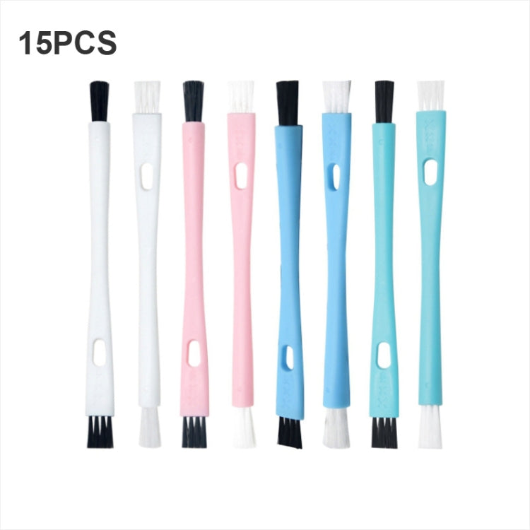 15 PCS Double-end แปรงทำความสะอาดเครื่องชงกาแฟเครื่องบดแปรงขนแปรงขนาดเล็ก, Double-ended Cleaning Brush