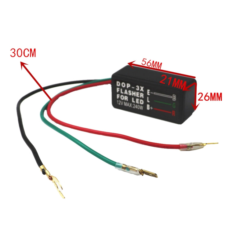 2 PCS DOP-3X ไฟเลี้ยว LED กำจัดฟังก์ชันเตือนแฟลช Flash Relay ได้อย่างมีประสิทธิภาพ, Single Relay