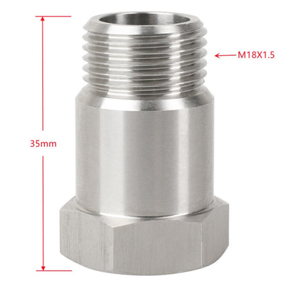 อะแดปเตอร์เซนเซอร์ออกซิเจนในรถยนต์ 2 ชิ้นขยายข้อต่อ M18x1.5, 2 PCS M18x1.5