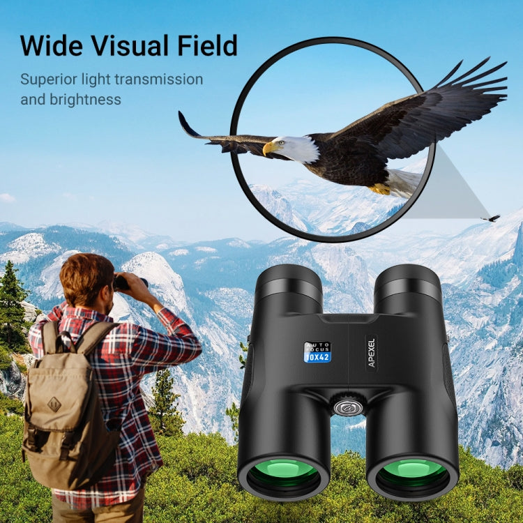 APEXEL 10x42 Fixed Focus Binoculars กล้องโทรทรรศน์ออโต้โฟกัส, APL-RB10X42A