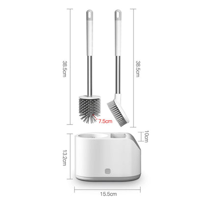 ชุดแปรงขัดห้องน้ำหัวแปรงซิลิโคน MT2, Landing Type, Wall-mount  Type