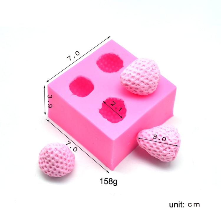 2 ชิ้น Fondant ช็อกโกแลตเค้กตกแต่งสตรอเบอร์รี่ซิลิโคนแม่พิมพ์, Cake Decorating