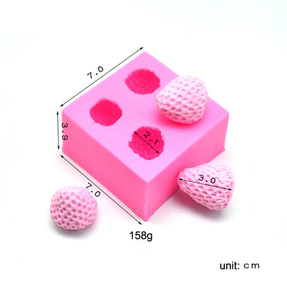 2 ชิ้น Fondant ช็อกโกแลตเค้กตกแต่งสตรอเบอร์รี่ซิลิโคนแม่พิมพ์, Cake Decorating