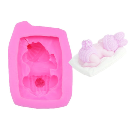 แม่พิมพ์ซิลิโคนช็อคโกแลตเค้ก Fondant 2 ชิ้น, Silicone Mold