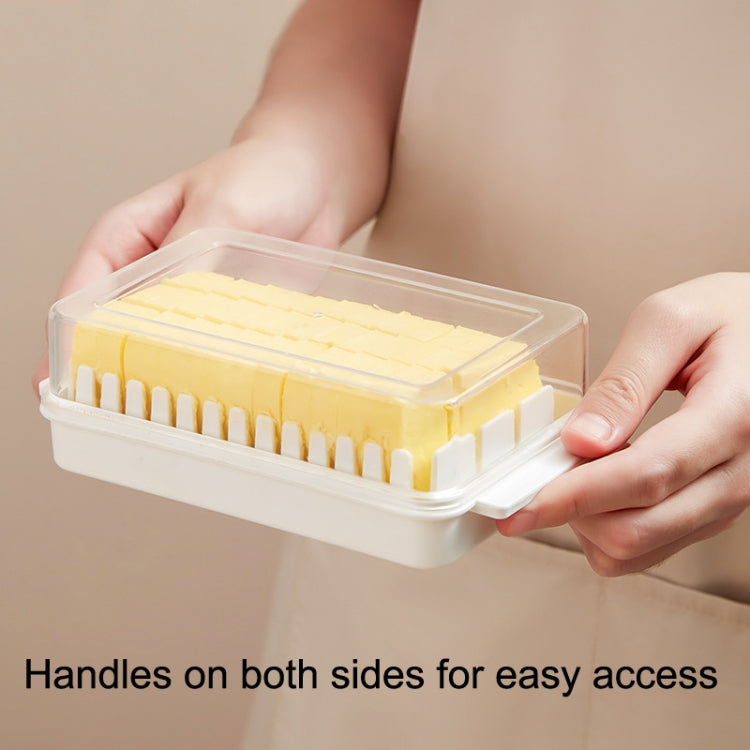 2 ชิ้นกล่องเก็บบัตเตอร์ตัดความจุขนาดใหญ่โปร่งใส, Butter Cutter Box (White)
