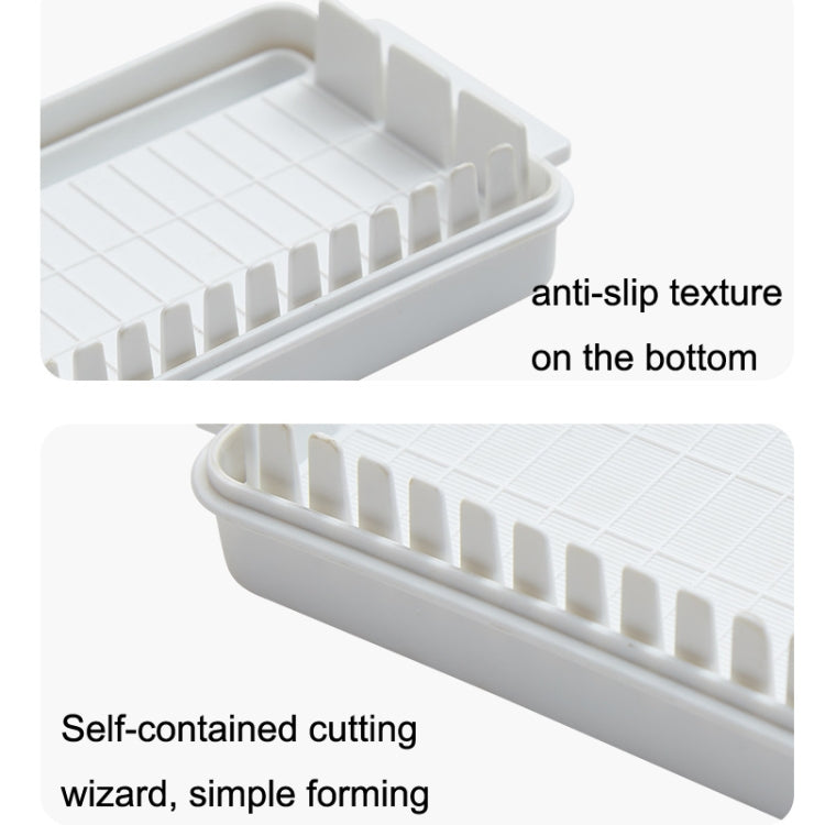 2 ชิ้นกล่องเก็บบัตเตอร์ตัดความจุขนาดใหญ่โปร่งใส, Butter Cutter Box (White)