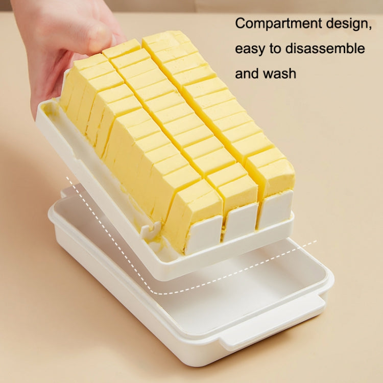 2 ชิ้นกล่องเก็บบัตเตอร์ตัดความจุขนาดใหญ่โปร่งใส, Butter Cutter Box (White)