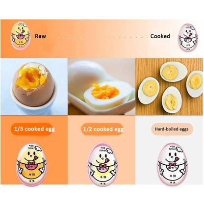 3 ชิ้นนาฬิกาจับเวลาไข่ต้มเตือนนาฬิกาจับเวลาไข่การ์ตูนเปลี่ยนสี, Yellow Chick, Red Chick, Green Chick, Purple Chick, Orange Chick, Pink Chick, Japanese