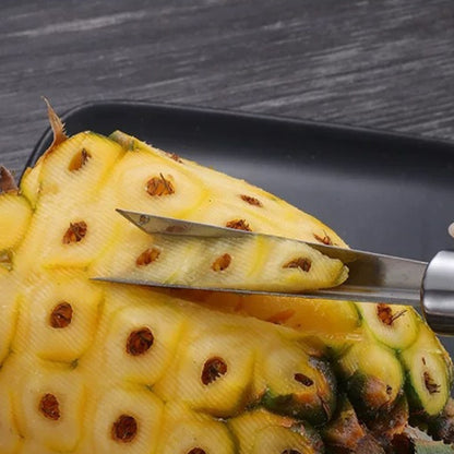 4 In 1 สแตนเลสมีดสับปะรดมีดผลไม้เครื่องปอกอ้อย, Pineapple Knife