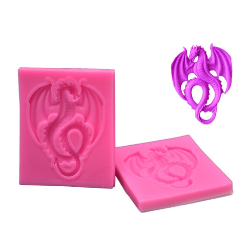 2 ชิ้น Pterodactyl ช็อคโกแลตเค้กดินตกแต่ง DIY แม่พิมพ์ซิลิโคน, DIY Silicone Mold