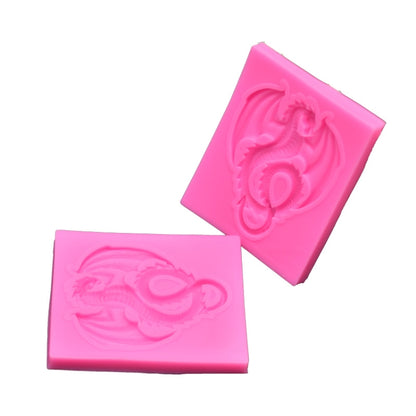2 ชิ้น Pterodactyl ช็อคโกแลตเค้กดินตกแต่ง DIY แม่พิมพ์ซิลิโคน, DIY Silicone Mold