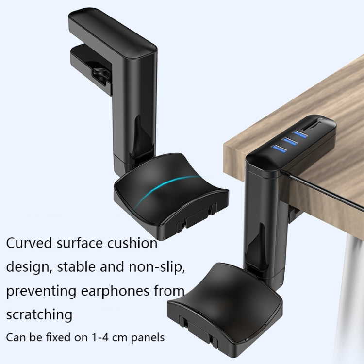 ที่แขวนหูฟังแบบมัลติฟังก์ชั่นชนิดคลิปหนีบ, T9, with HUB, with Type-C