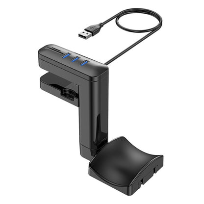ที่แขวนหูฟังแบบมัลติฟังก์ชั่นชนิดคลิปหนีบ, T9, with HUB, with Type-C