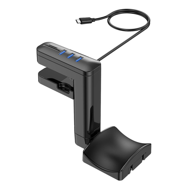 ที่แขวนหูฟังแบบมัลติฟังก์ชั่นชนิดคลิปหนีบ, T9, with HUB, with Type-C