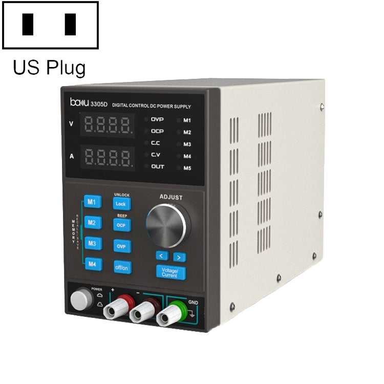 บากู BA-3305D 5A/30V CNC DC พาวเวอร์ซัพพลายสูง, BA-3305D US Plug, BA-3305D EU Plug