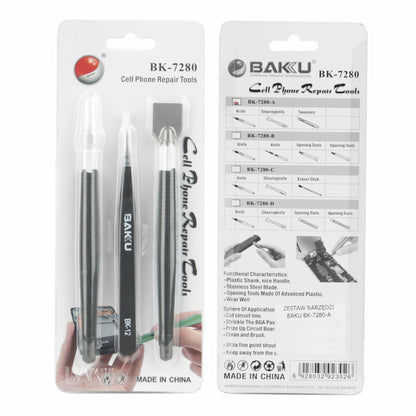 ชุดแหนบมีดโกนกำจัดสารละลาย BAKU, BK-7280