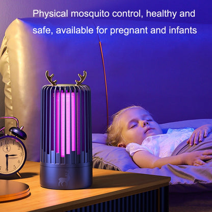 เครื่องกำจัดยุงด้วยแสงในครัวเรือนภายใน USB Mute Shock Mosquito Lamp, Gemstone Blue