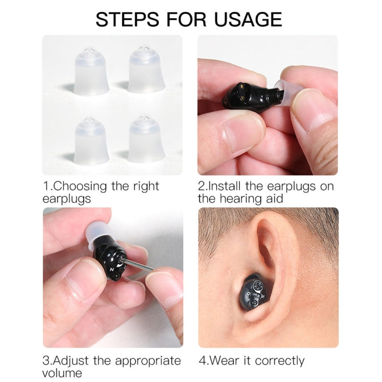Old People เครื่องขยายเสียงเครื่องช่วยฟัง Magnetic Charge Dual-unit Sound Collector, US Plug, EU Plug