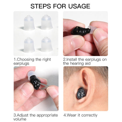 Old People เครื่องขยายเสียงเครื่องช่วยฟัง Magnetic Charge Dual-unit Sound Collector, US Plug, EU Plug