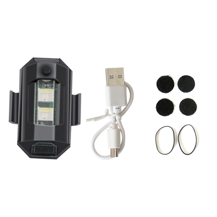 จักรยานไฟเตือนการขี่กลางคืนรถจักรยานยนต์ไฟเครื่องบิน UAV USB ชาร์จไฟกลางคืน, 3 Colors