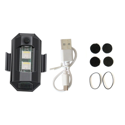 จักรยานไฟเตือนการขี่กลางคืนรถจักรยานยนต์ไฟเครื่องบิน UAV USB ชาร์จไฟกลางคืน, 3 Colors