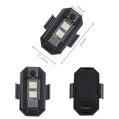 จักรยานไฟเตือนการขี่กลางคืนรถจักรยานยนต์ไฟเครื่องบิน UAV USB ชาร์จไฟกลางคืน, 3 Colors