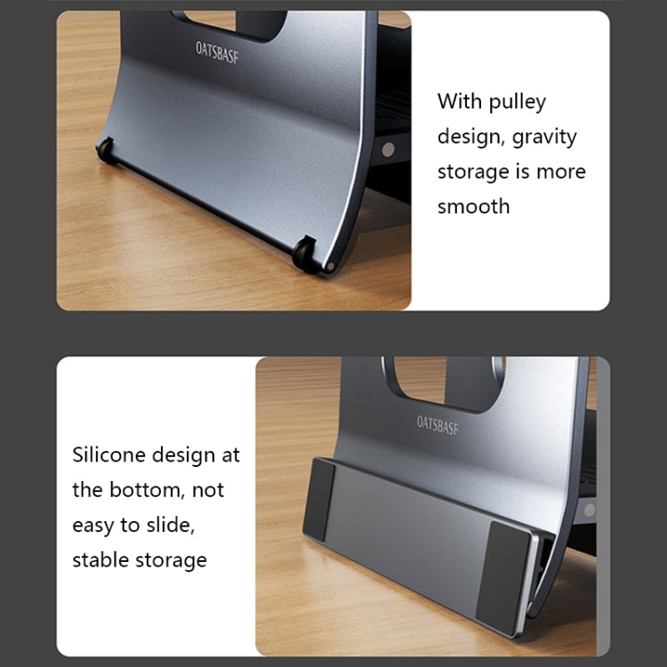 Oatsbasf 03880 H-type Alloy Laptop Gravity Automatic Storage Rack