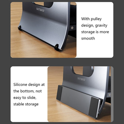 Oatsbasf 03880 H-type Alloy Laptop Gravity Automatic Storage Rack