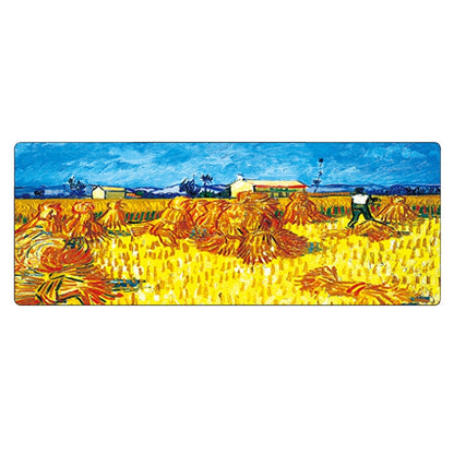 Am002 แผ่นรองเมาส์ยางตั้งโต๊ะขนาดใหญ่สำหรับวาดภาพสีน้ำมัน, 400x900x1.5mm No Stitched Edges, 300x800x2mm Stitched Edges