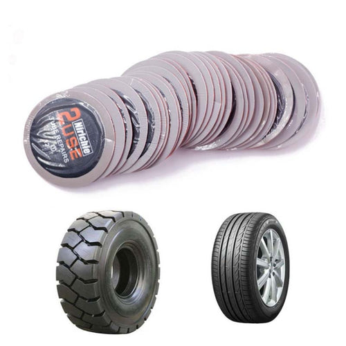 Nirichie 60mm Round Car Tire Repair Patch ซ่อมยางรถยนต์ Cold Patch Film, 60mm Round Car Tire Patch
