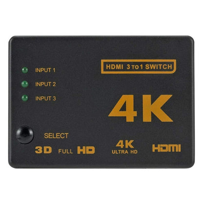 4K 3 เข้า 1 ออก HDMI Switcher พร้อมรีโมทคอนโทรล, 5 PCS/Set