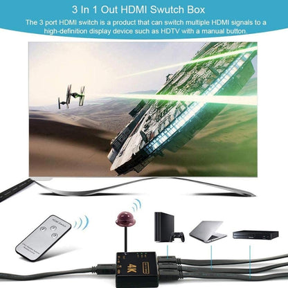 4K 3 เข้า 1 ออก HDMI Switcher พร้อมรีโมทคอนโทรล, 5 PCS/Set