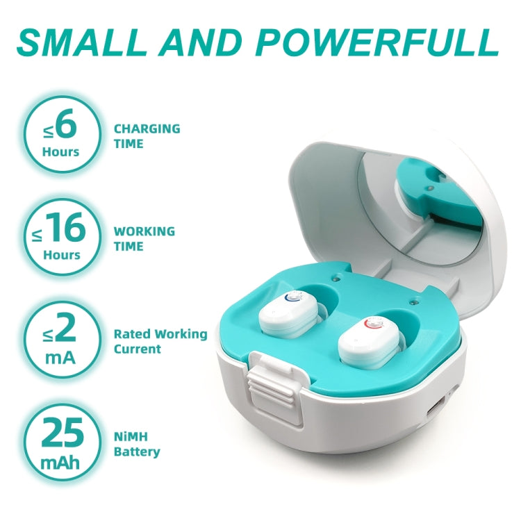เครื่องช่วยฟัง TWS On-Ear Sound Amplifier พร้อมช่องชาร์จ, White, Black, Skin Color