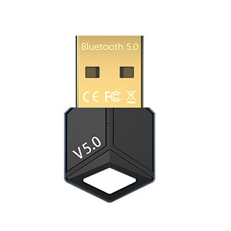2 PCS USB Bluetooth Adapter 5.0PC คอมพิวเตอร์รับส่งสัญญาณเสียงไร้สาย, สี: ดำ, M25